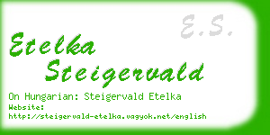 etelka steigervald business card